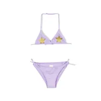 mc2 saint barth kids bikini à patch étoile - violet