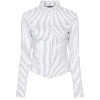 ottolinger chemise zippée à rayures - blanc
