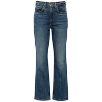 b sides rae straight-leg mid-rise jeans - bleu