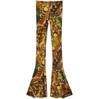 jean paul gaultier pantalon papillon à motif abstrait - jaune