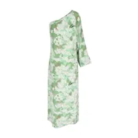 bernadette robe fleurie lola à une épaule - vert