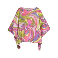 moschino robe de plage à imprimé spirale - rose