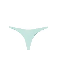 mc2 saint barth crinkled-effect lurex bikini bottoms - vert