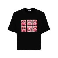 fiorucci mouth graphic-print cotton t-shirt - noir