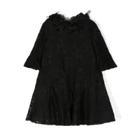 marchesa kids couture robe évasée en dentelle - noir