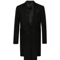 fendi costume à veste à simple boutonnage - noir