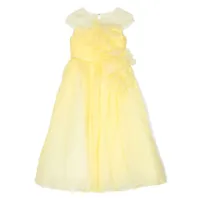 marchesa kids couture robe courte à fleurs - jaune