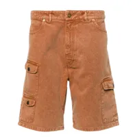 erl short en jean à poches cargo - marron