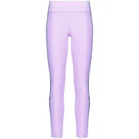 versace jeans couture legging en maille à logo en jacquard - violet