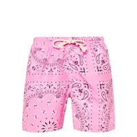 mc2 saint barth bandana-print swim shorts - rose