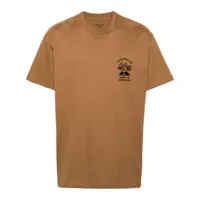 carhartt wip t-shirt en coton à logo brodé - marron