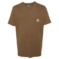 carhartt wip t-shirt en coton à patch logo - marron