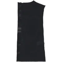 sacai asymmetric ribbed-knit tank top - noir