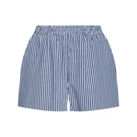 the mannei nord striped mini shorts - bleu
