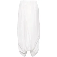 julius pantalon sarouel à taille élastiquée - blanc