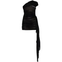 the mannei robe courte marcais à design asymétrique - noir