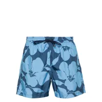 canali floral-print swim shorts - bleu