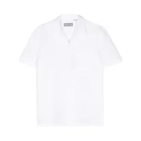 canali seersucker short-sleeve shirt - blanc