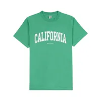 sporty & rich california-print cotton t-shirt - vert