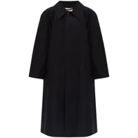 marni manteau en coton à simple boutonnage - noir