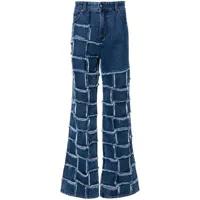 andersson bell jean ample à design patchwork - bleu