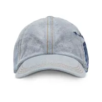 burberry casquette en jean à logo imprimé - bleu