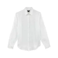 vilebrequin chemise fondant en lin - blanc