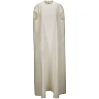 sportmax robe longue en coton à design sans manches - blanc