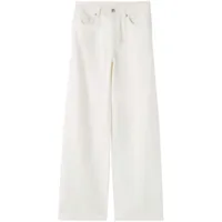 claudie pierlot mid-rise wide-leg jeans - blanc