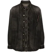 y/project chemise en jean à design asymétrique - noir