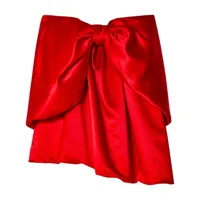 simone rocha robe courte à détail de nœud - rouge