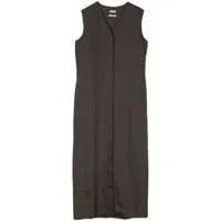 hermès pre-owned robe sans manches en lin (années 1990-2000) - gris