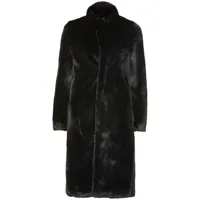 unreal fur manteau raven en fourrure artificielle - noir