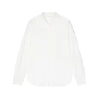 forme d'expression chemise en coton à design sans col - blanc