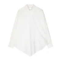 forme d'expression chemise en coton à design asymétrique - blanc