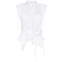 ottolinger chemise asymétrique à volants - blanc