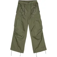 bluemarble pantalon cargo à détails de clous - vert