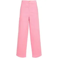 acne studios pantalon droit en velours côtelé - rose