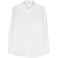 auralee chemise en coton à effet froissé - blanc