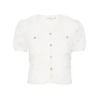 b+ab chemise à applique fleur - blanc