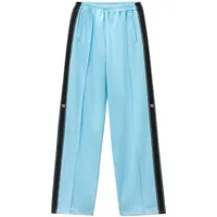 alexander wang pantalon de jogging à bande logo - bleu