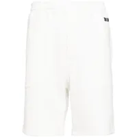 zegna short de sport en jersey à logo brodé - blanc