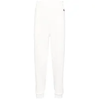 zegna pantalon de jogging à logo brodé - blanc
