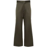 thom browne pantalon droit à rayures rwb - vert