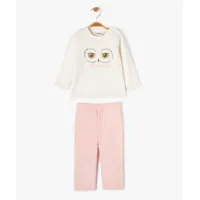 pyjama 2 pièces avec motif hedwige bébé fille - harry potter