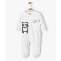 pyjama bébé en velours étoilé à ouverture ventrale