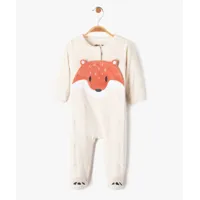 pyjama bébé en velours motif renard
