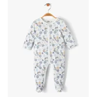 pyjama bébé en jersey à fermeture ventrale pressionnée et motifs singes