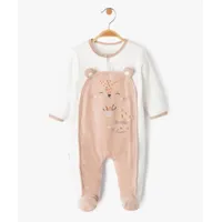 pyjama en velours avec ouverture devant bébé - petit béguin