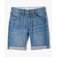 bermuda garçon en jean avec poches plaquées - lulucastagnette